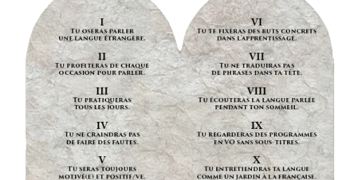 Le décalogue de l'apprentissage des langues