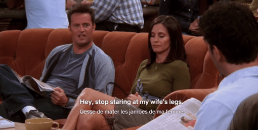 Friends sur une application d'apprentissage de langue